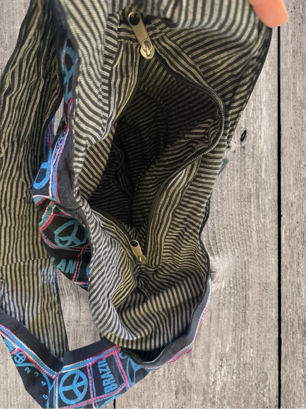 Boho Hippie Peace Sign Patchwork Multi City Slouchy Hobo Bag Festival Purse